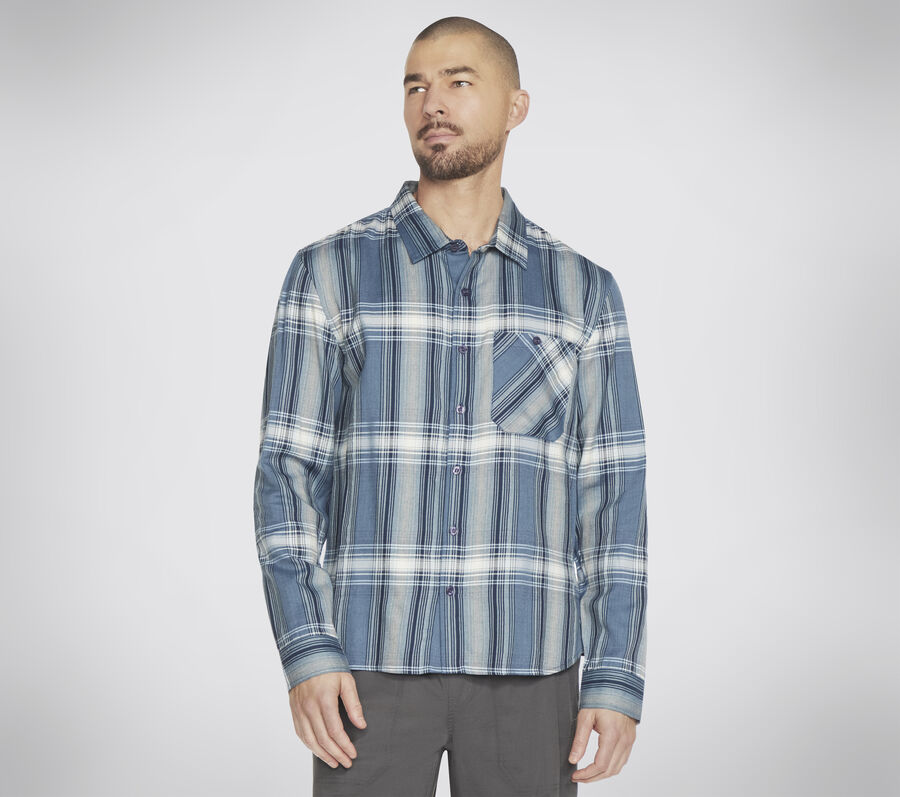 GO DRI Ridgetop Button Down Shirt, DŽÍNOVINA, largeimage number 0