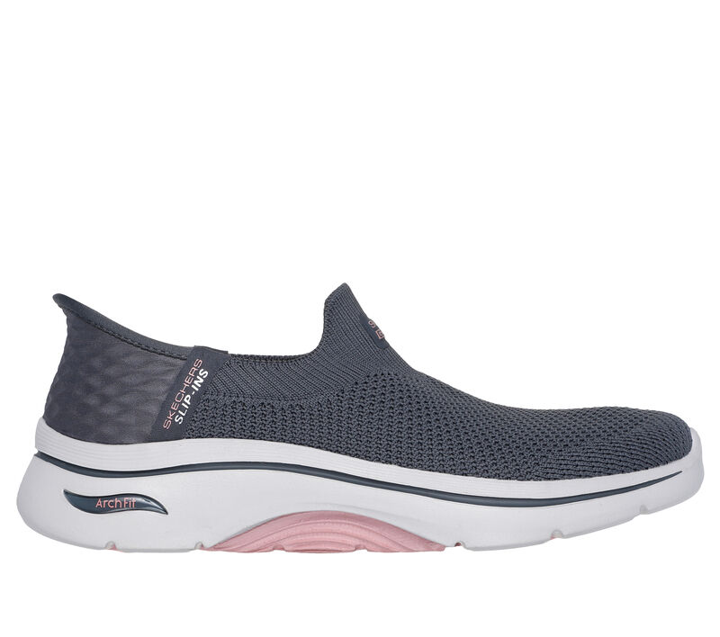 Skechers Slip-ins: GO WALK Arch Fit 2.0 - Val, CHARCOAL / PINK, largeimage number 0