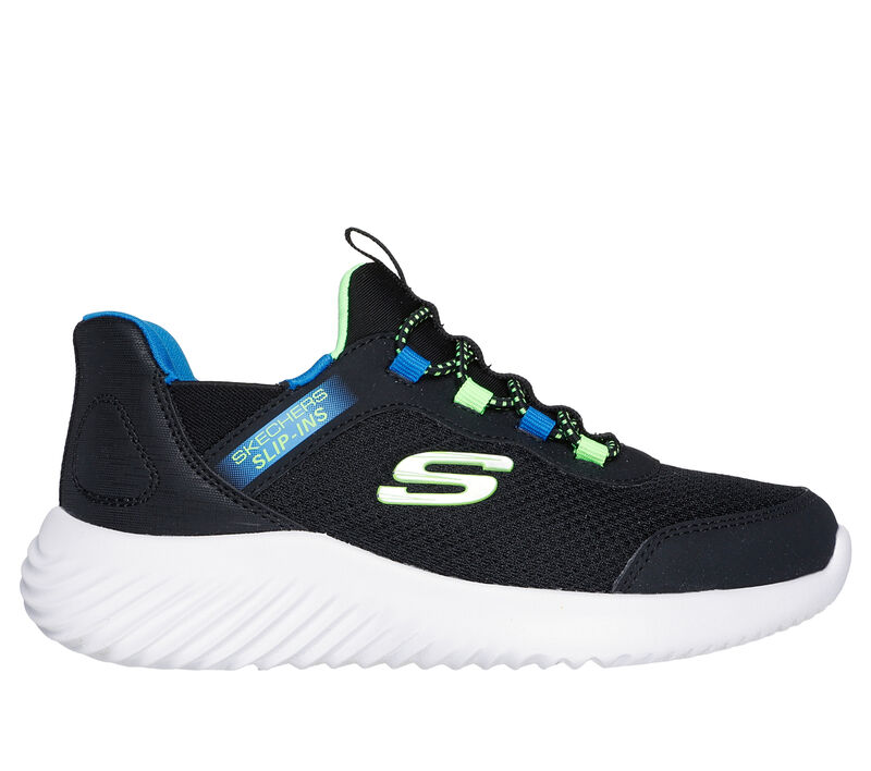 Skechers Slip-ins: Bounder - Brisk-Burst, CERNÁ / LIMETKOVÁ, largeimage number 0