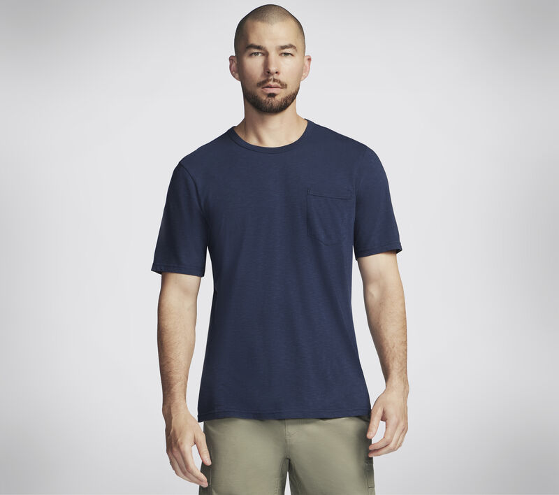 SKECH-BREEZE Slub Pocket Tee, TMAVE MODRÁ, largeimage number 0