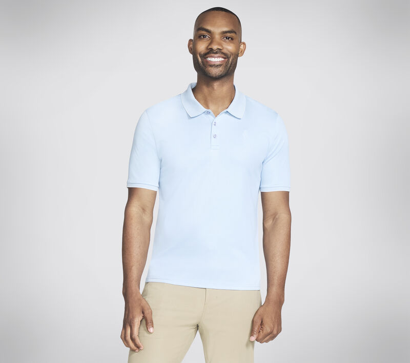 Skechers Off Duty Polo, NATURAL / LIGHT BLUE, largeimage number 0